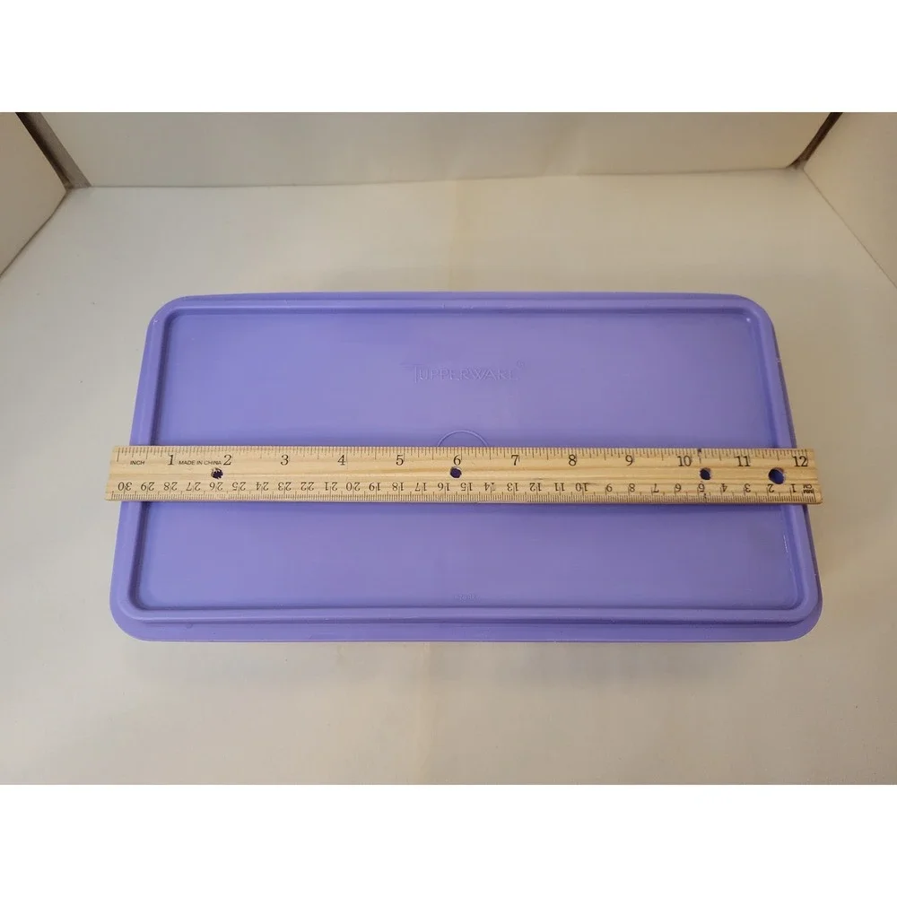 *RARE* Tupperware Kracker Keeper Rectangular Food Storage Container Purple Lid